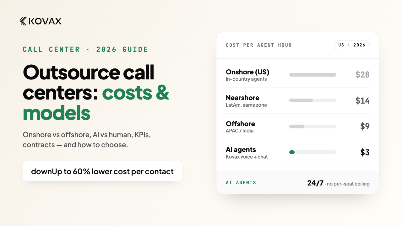 Outsource Call Center Services: Costs, Models, and How to Choose in 2026