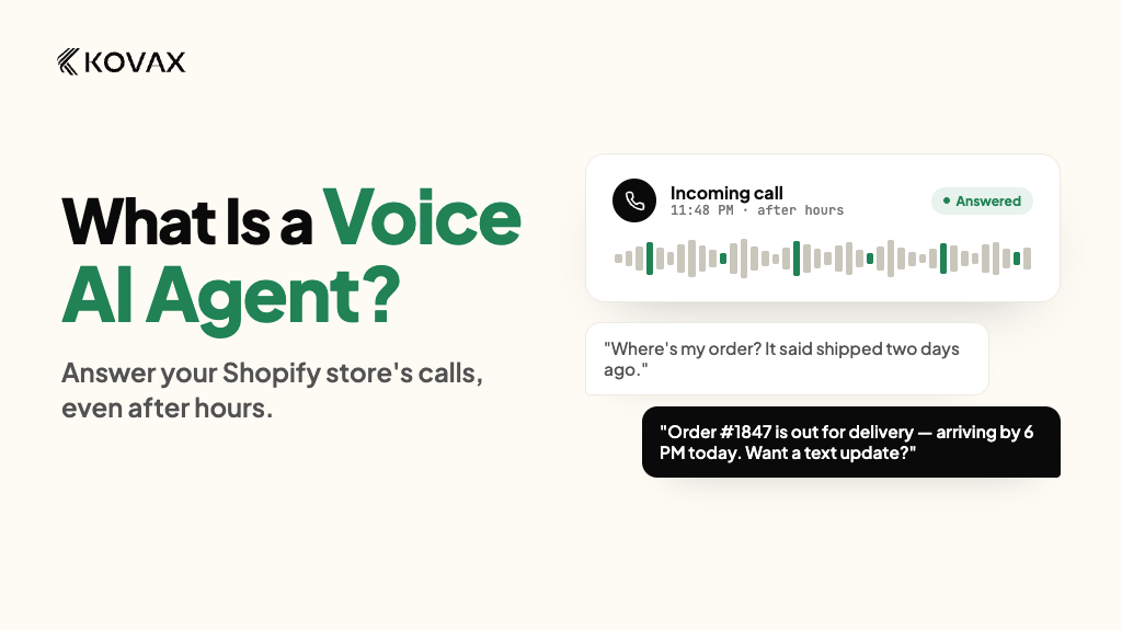 What Is a Voice AI Agent? Answer Your Shopify Store's Calls, Even After Hours