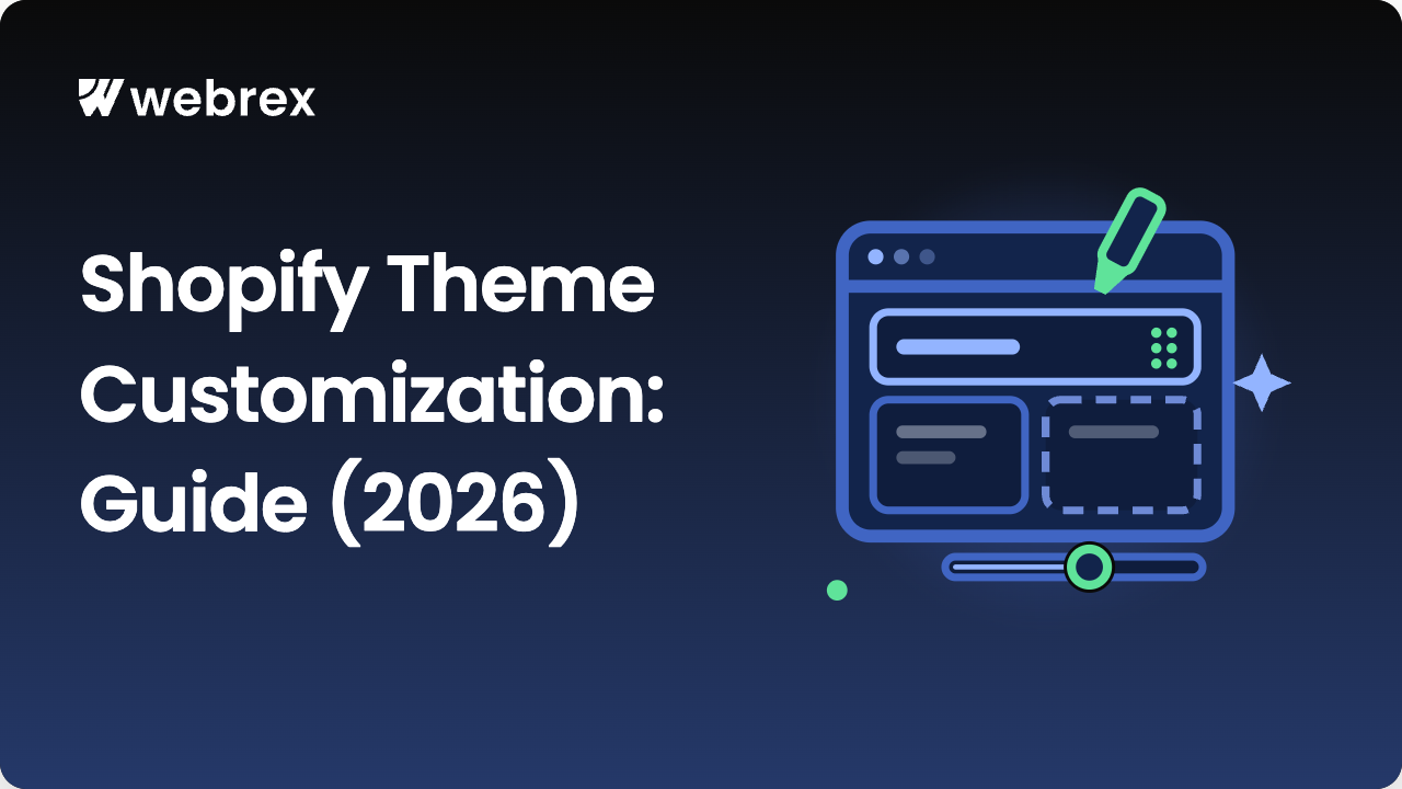 Shopify theme customization guide showing custom theme design across homepage, collection and product pages
