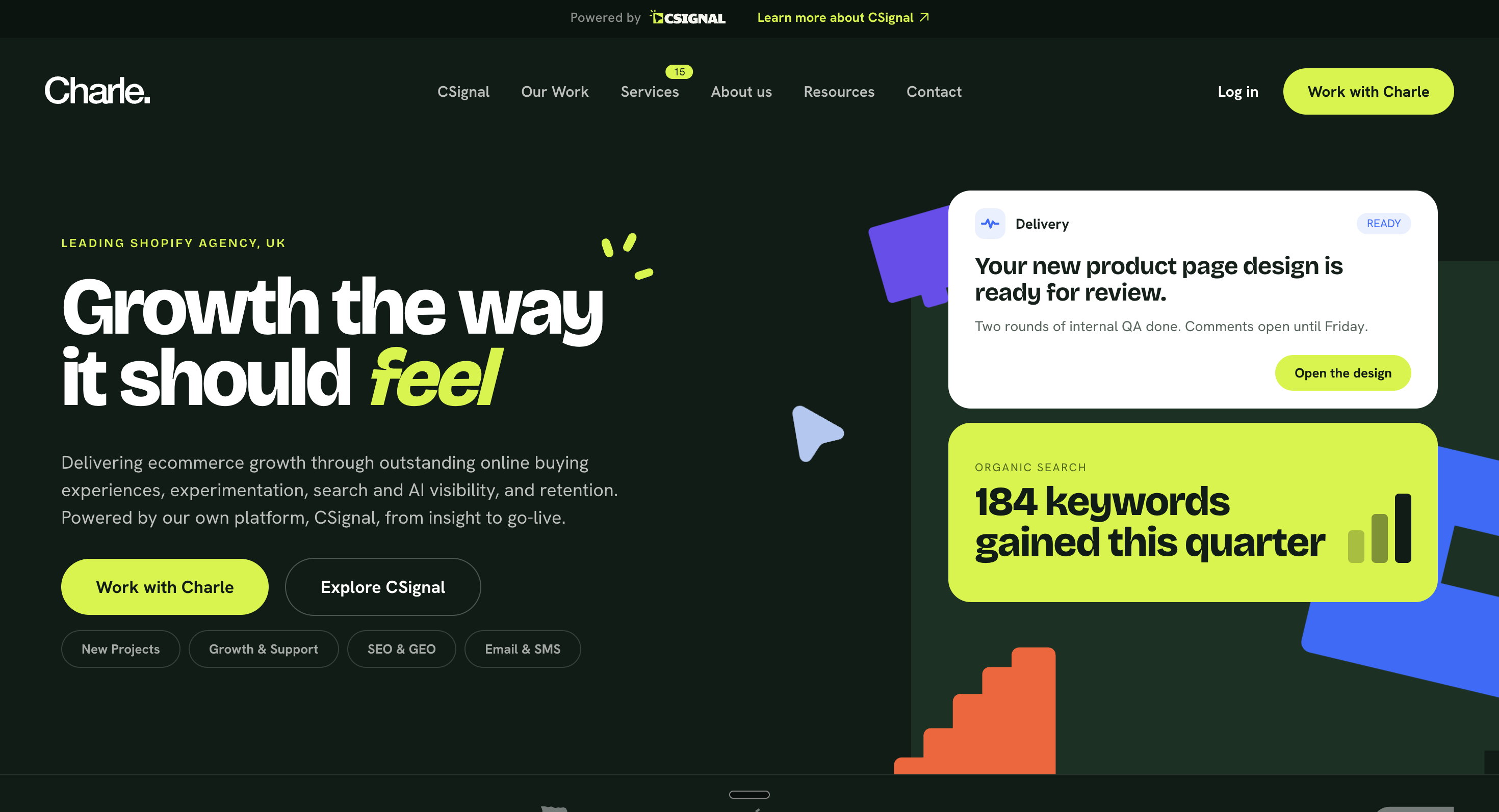 Charle, a design-led Shopify Plus agency in the UK