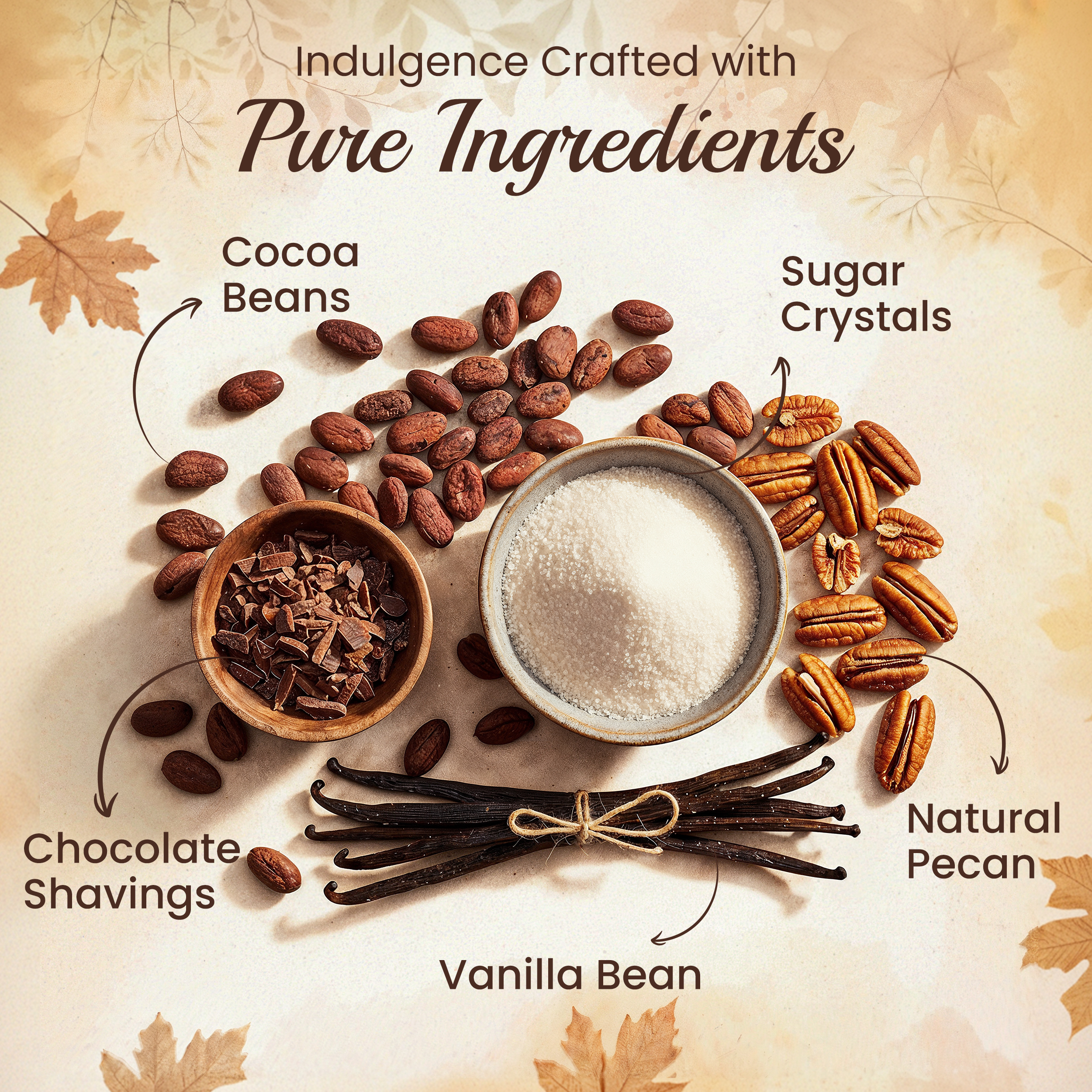 Ingredient flatlay for premium perception