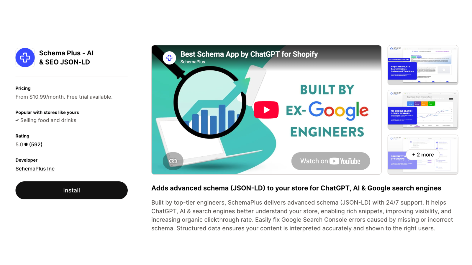 Schema Plus ‑ AI & SEO JSON‑LD on the Shopify App Store