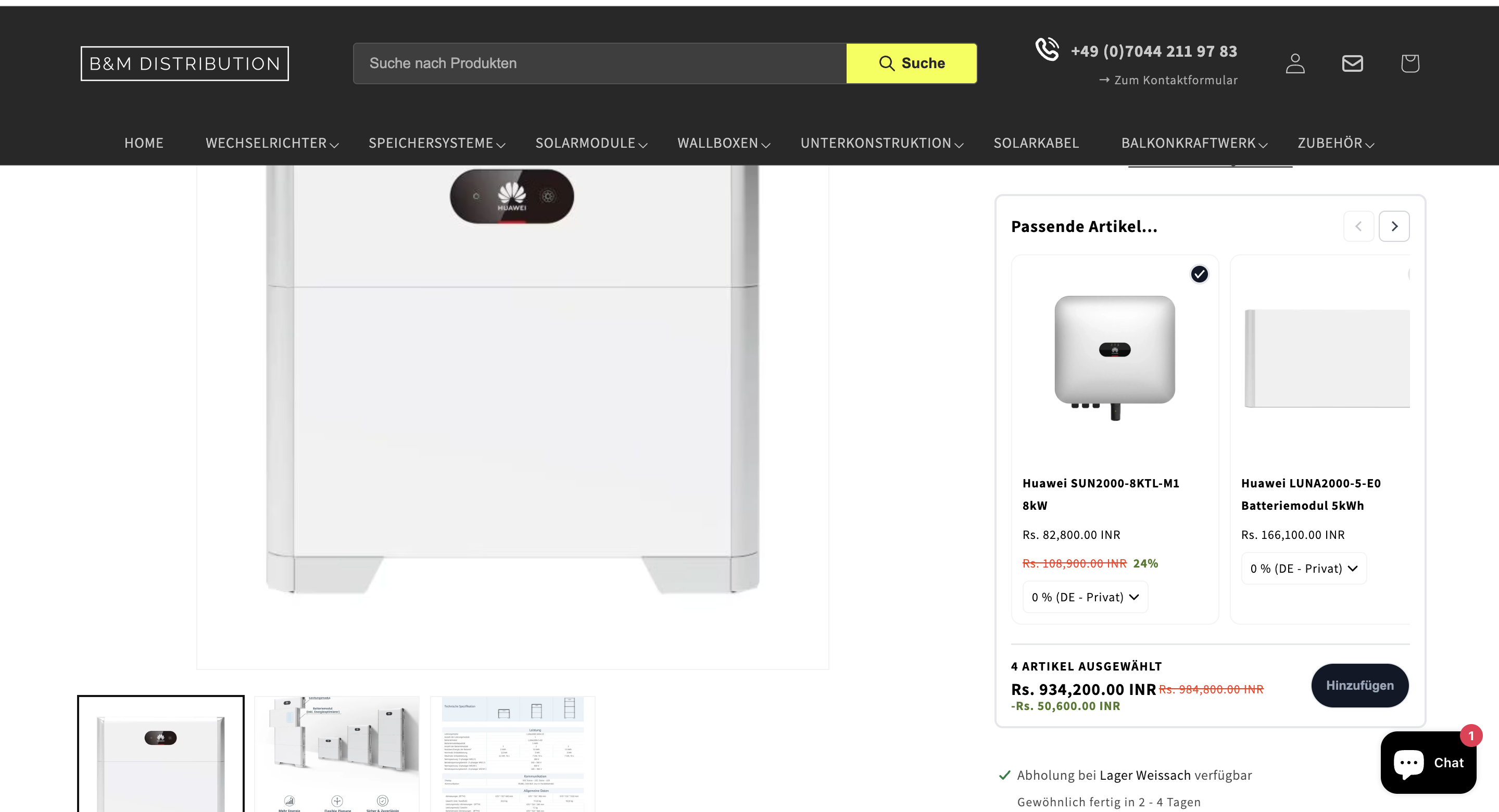B&M Distribution — WB: Frequently Bought Together upsell revenue dashboard