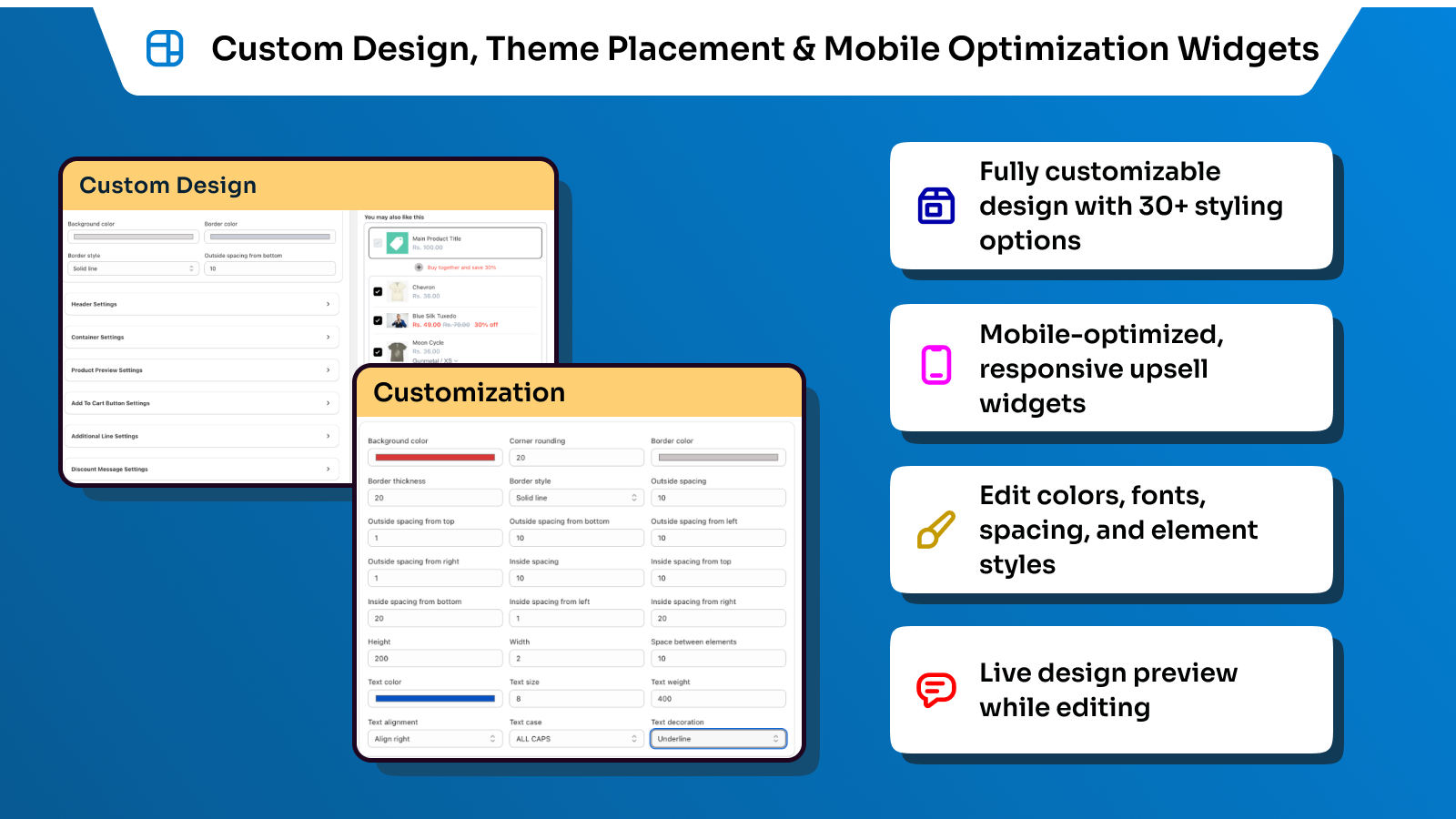 Custom Design - Fully customizable design options