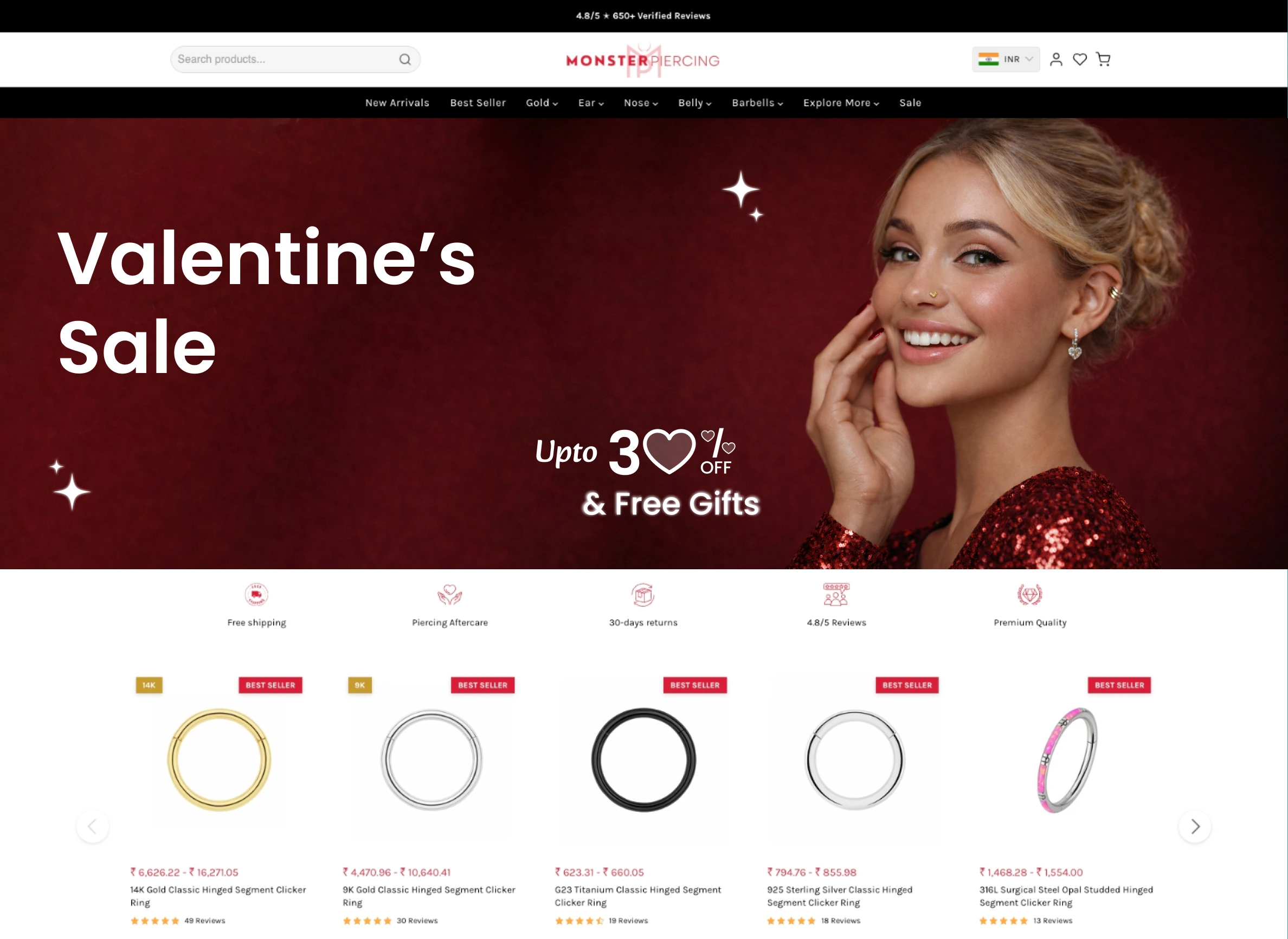 Valentine's Day campaign visual: gifting-focused creative with brand-aligned romantic styling